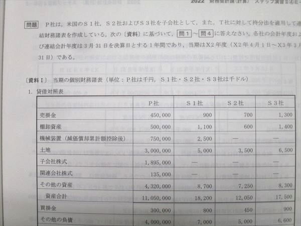 資格の大原 公認会計士講座 財務会計論(計算) ステップ演習I/II/直対 テスト34回分セット 2022年合格目標 状態良 111L4D 資格の大原 公認会計士講座 財務会計論(計算) ステップ演習I/II