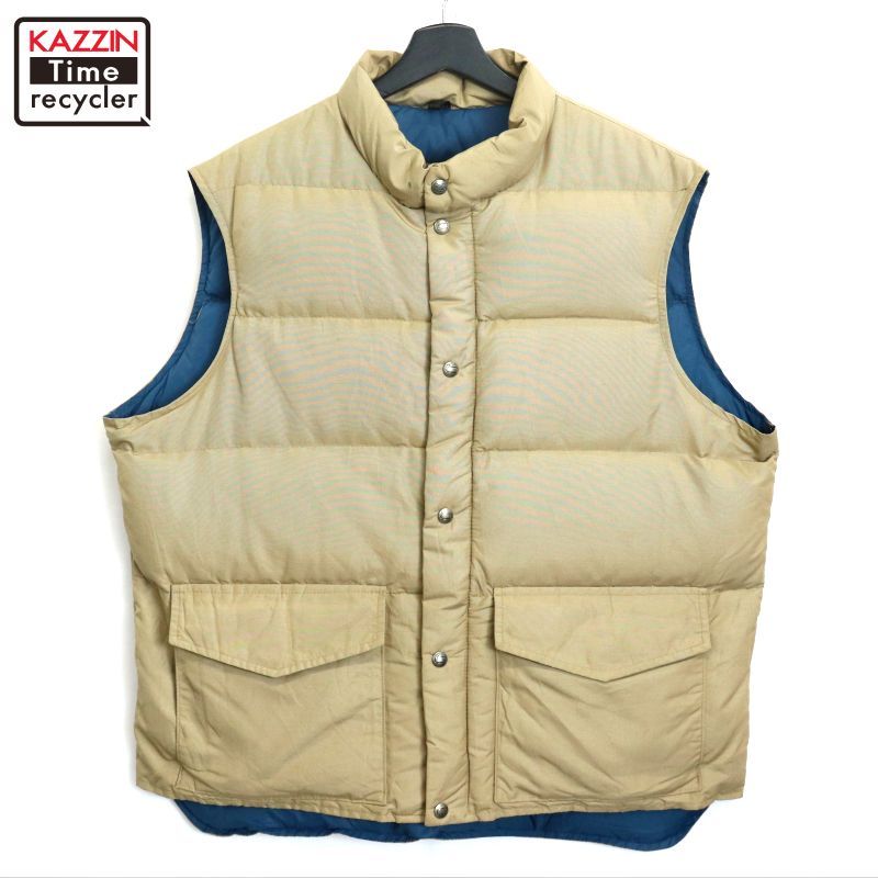 WOOLRICH 80s ダウンベスト 80s USA製 Woolrichウールリッチ 60/40 ダウンベスト タン XL