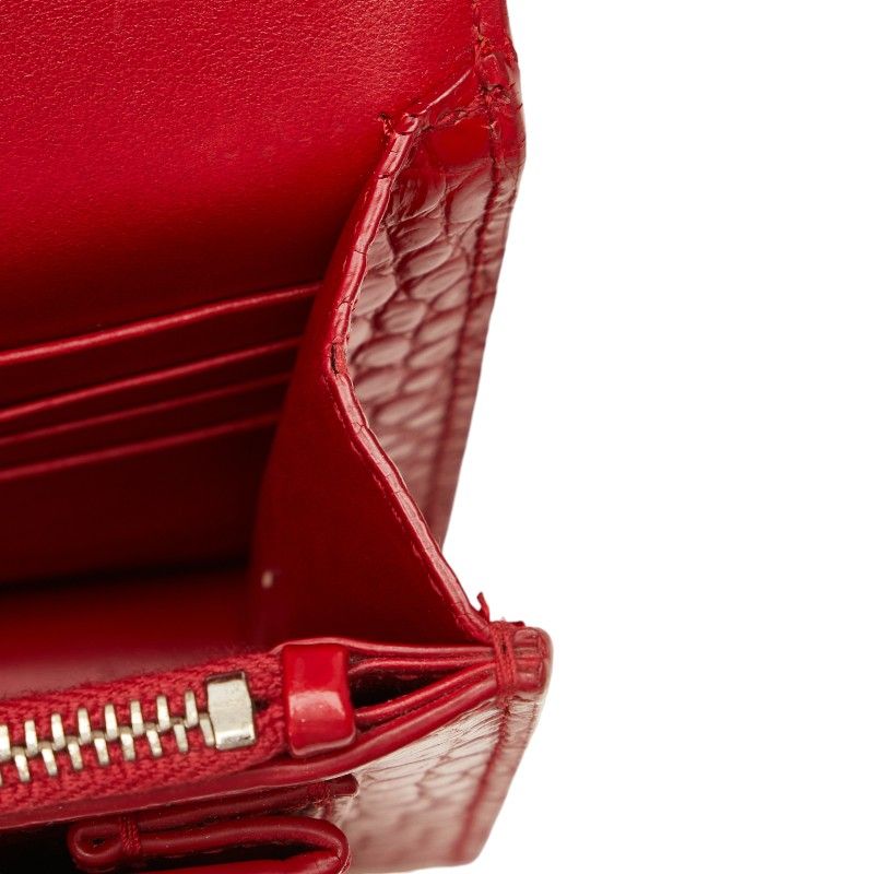 SAINT LAURENT クロコ型押しチェーンウォレット/ショルダーバッグ 美品】Saint Laurent サンローラン サンセット ハンドバッグ クロコ型