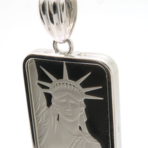 ぺ*く様 Pt999 リバティ2gインゴッド ペンダント Pt999 純プラチナ インゴット ペンダント リバティ 自由の女神 2g
