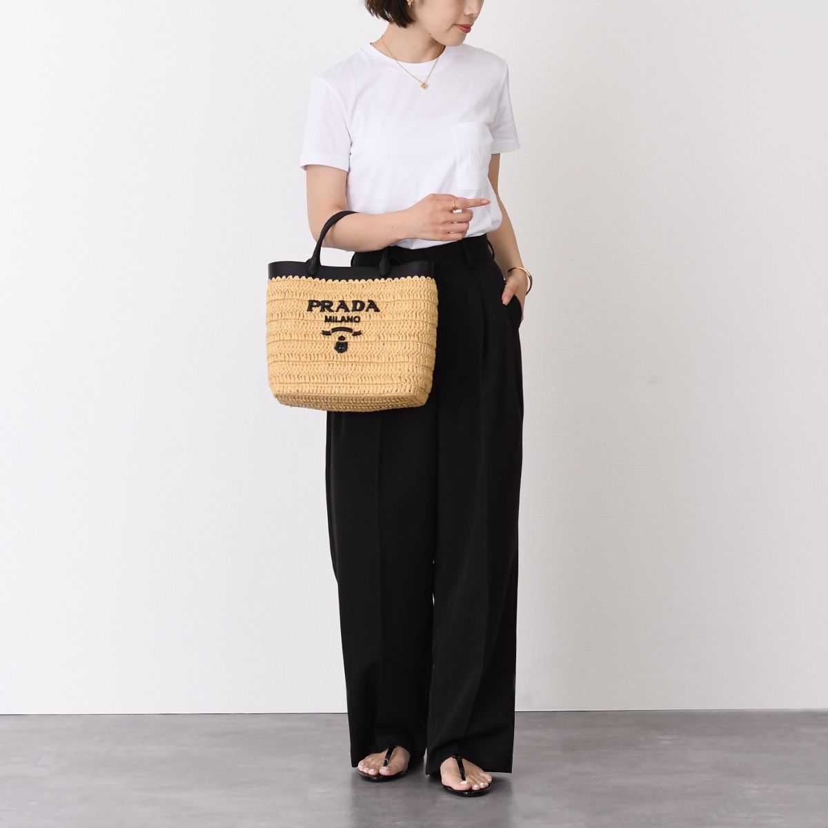 PRADA プラダ かごバッグ ハンドバッグ ショルダーバッグ