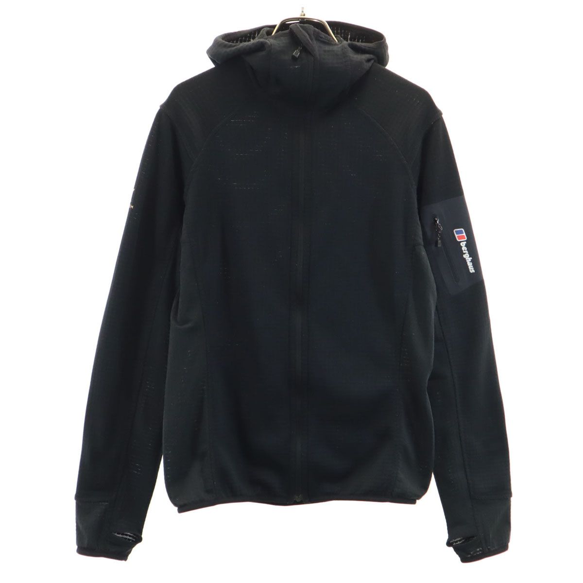 berghaus バーグハウス フードジャケット Ｍ ブラック POLARTEC メンズ 古着