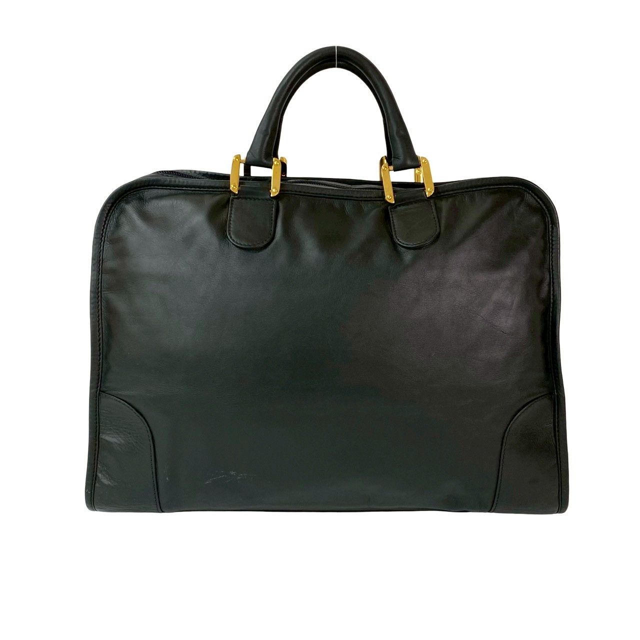 【美品】ロエベ ボストンバッグ ヴィンテージ アマソナ アナグラム 黒 レザー 美品】ロエベ ボストンバッグ ヴィンテージ アマソナ アナグラム