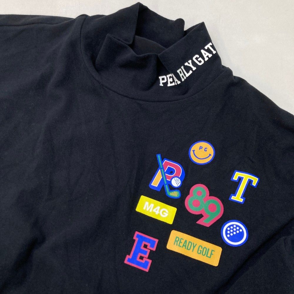 サイズ：5 PEARLY GATES パーリーゲイツ 2024年モデル ハイネック 長袖Tシャツ  ネイビー系 [240101386609] ゴルフウェア メンズ ストスト サイズ：5 PEARLY GATES パーリーゲイツ 2024年モデル