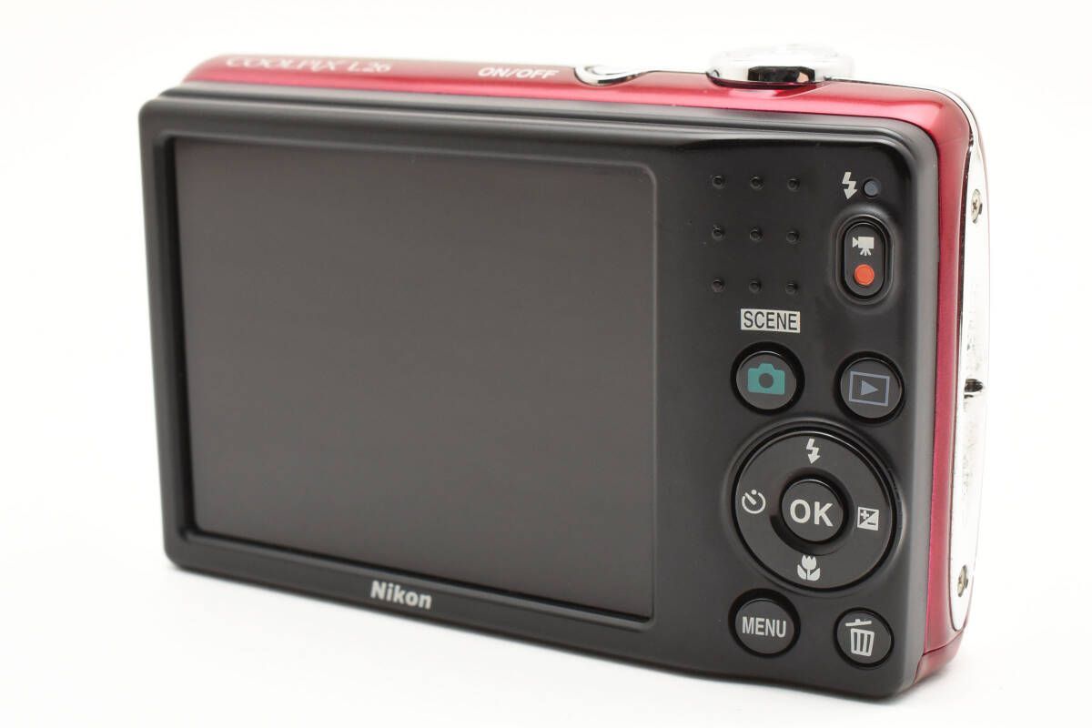 ☆極上品☆ニコン Nikon COOLPIX L26 レッド☆コンパクトデジタル