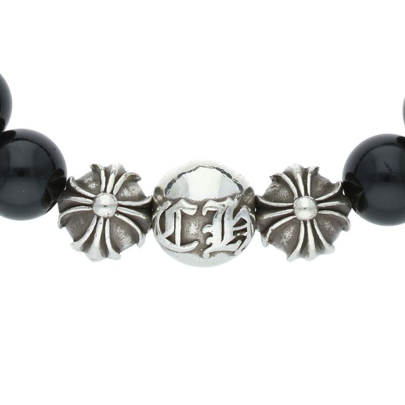 クロムハーツ オニキス8mm マットブラックコーラルビーズブレスレット
