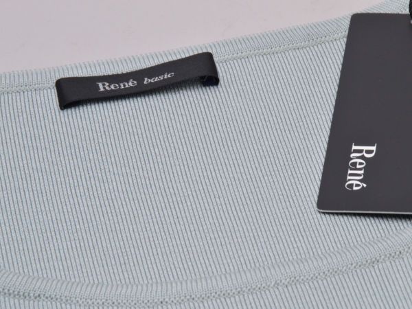 ルネ Rene basic キャップスリーブニットセーター ロゴプレート