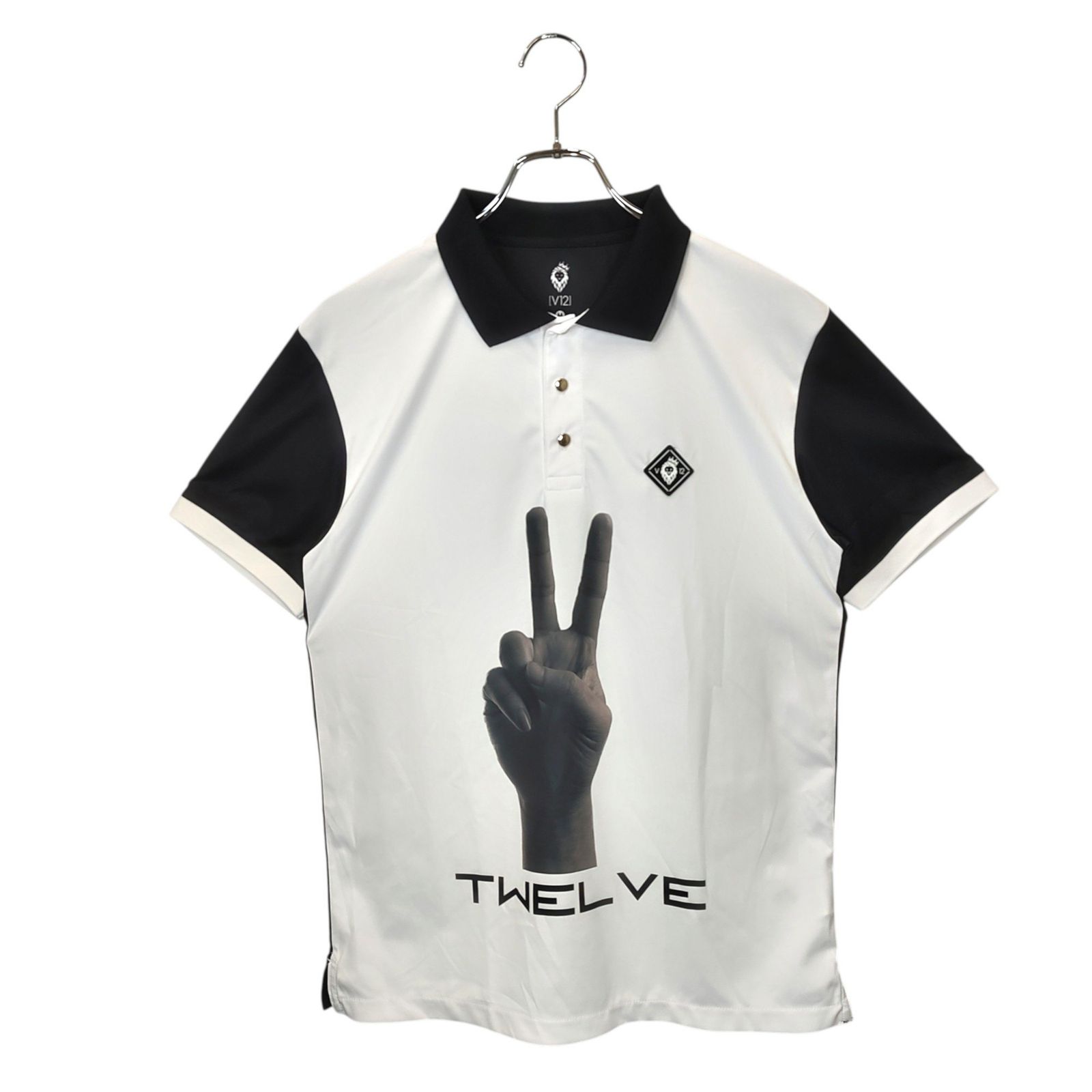 V12 ブイトゥエルブ ゴルフ PEACE POLO 半袖 ポロシャツ V121910