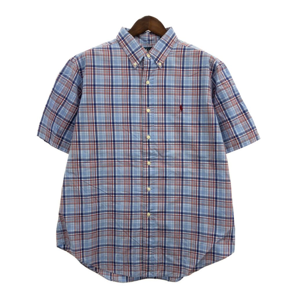 人気 ラルフローレン 半袖　シャツ 2XL ブルー チェック ボタンダウン 古着 楽天市場】【8/31 14名様限定1400円OFFクーポン!】 90s
