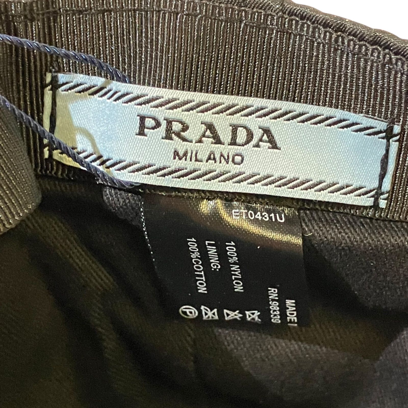 PRADAプラダ帽子 ナイロンベースボールキャップノベルティ