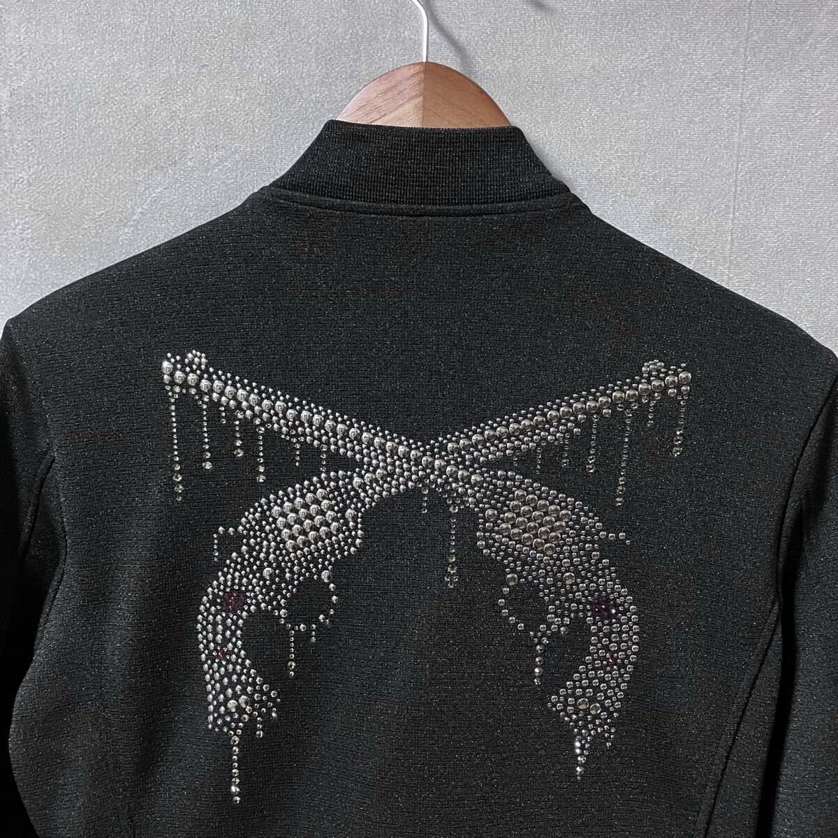 ロアー 鹿革 スワロフスキー 2丁拳銃 ダブルライダース レザー