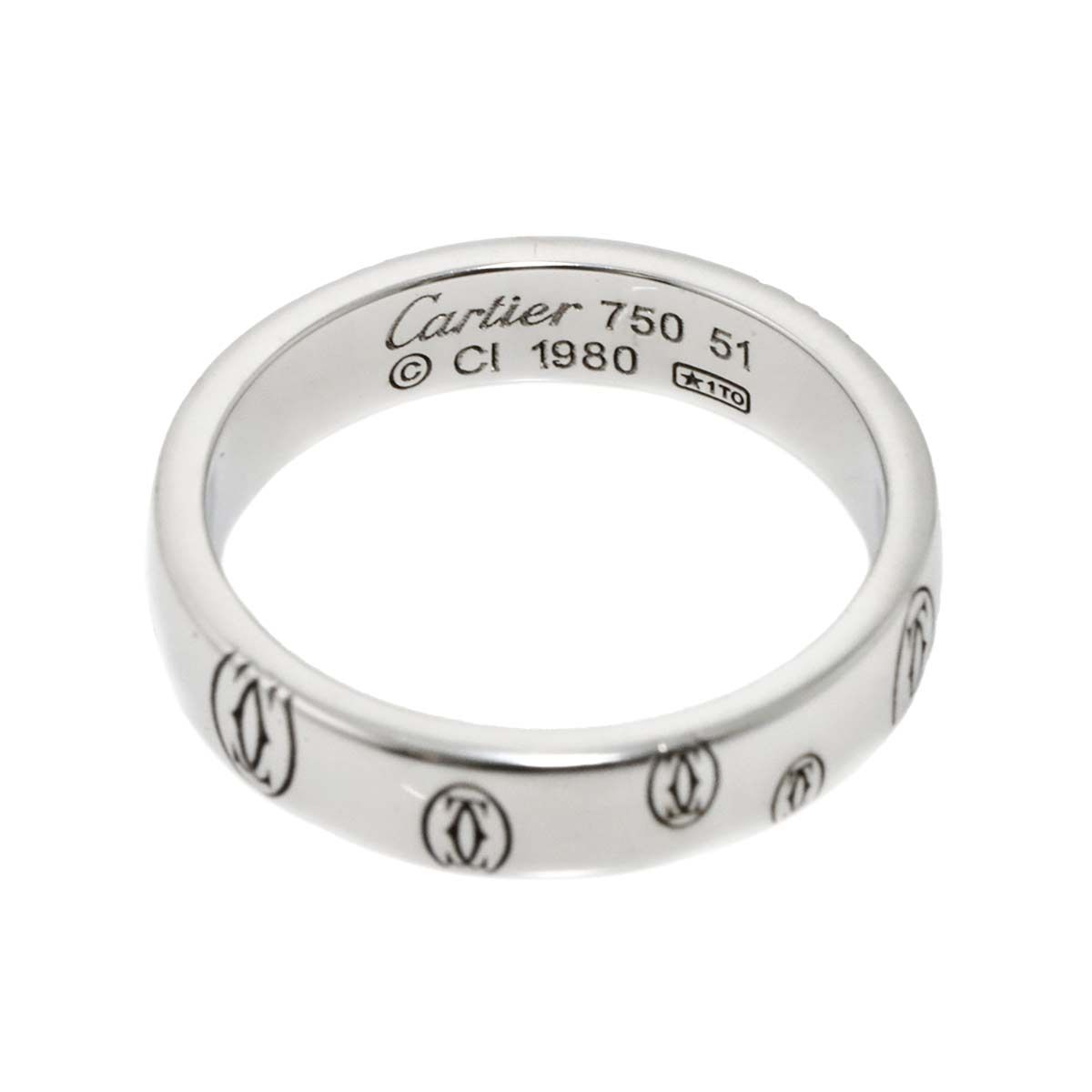 カルティエ　ハッピーバースデー　リング　SM　ダイヤ　750刻印　#51 カルティエ Cartier ハッピーバースデー ロゴ SM #51 リング K18