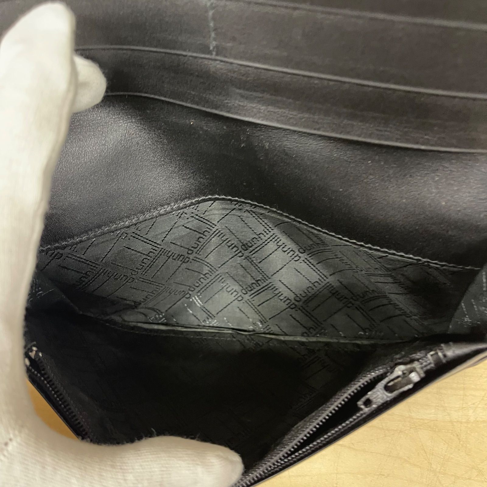 ⭐️未使用級⭐️dunhill　ダンヒル　長財布　二つ折り財布　レザーウォレット　黒 38 dunhill ダンヒル 財布 二つ折り レザー メンズ ブラック - メルカリ