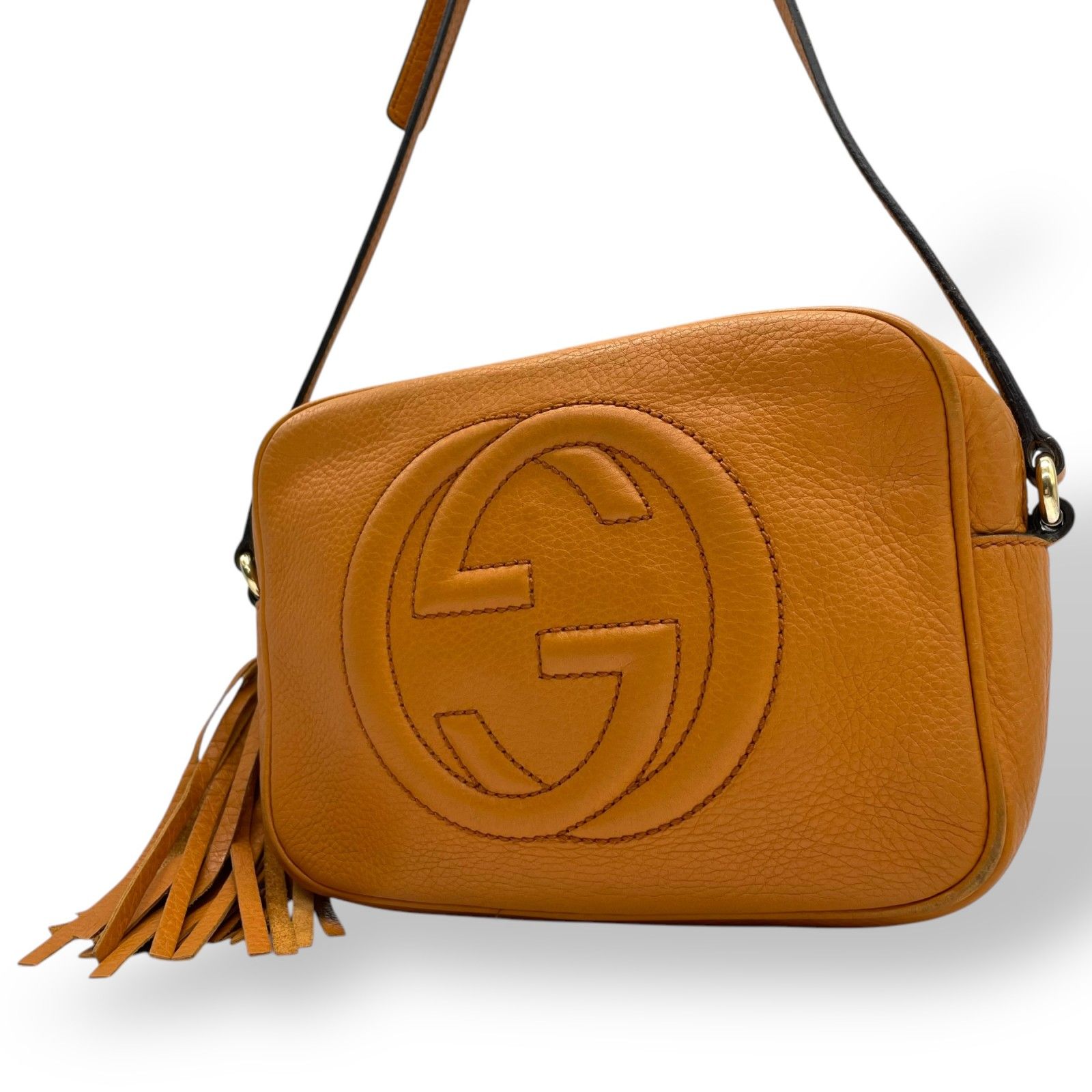 美品 グッチ GUCCI ディスコ ショルダーバッグ カメラバッグ 