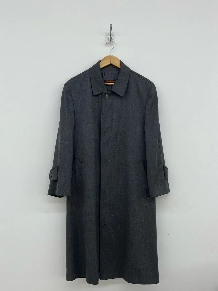 リム サンローラン YSL グレー ウール コート