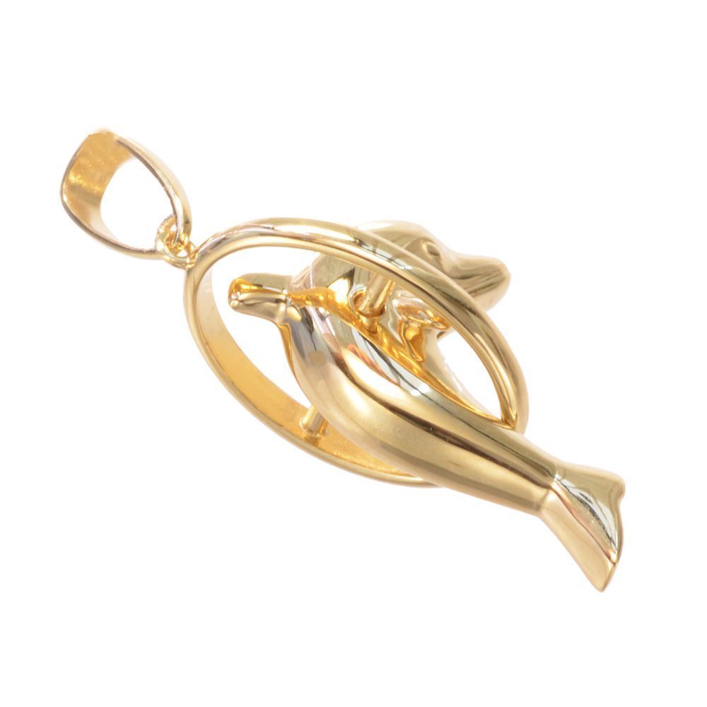 イルカ ネックレス ペンダント K18