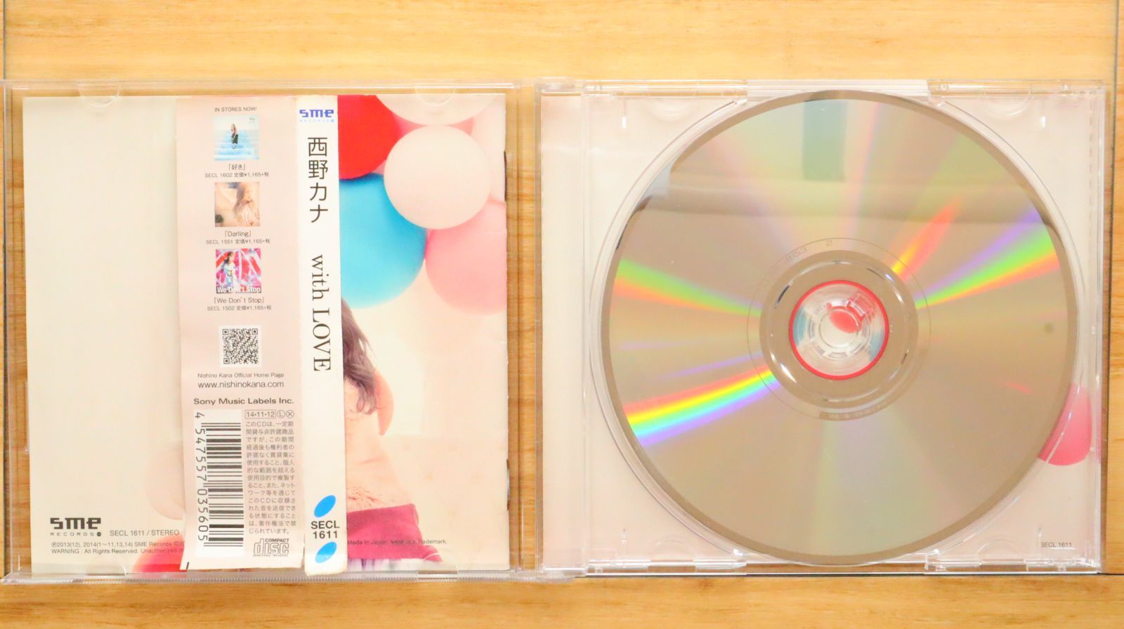 国内盤CD☆西野カナ/Kana Nishino□ with LOVE 【SECL1611