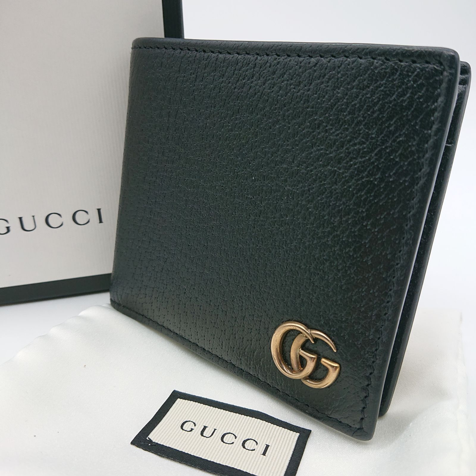 GUCCI グッチ GGマーモント レザーウォレット 二つ折り財布 428725