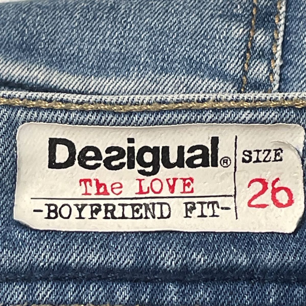 Desigual(デシグアル) ジーンズ サイズ26 S レディース - ライトブルー×マルチ フルレングス/刺繍