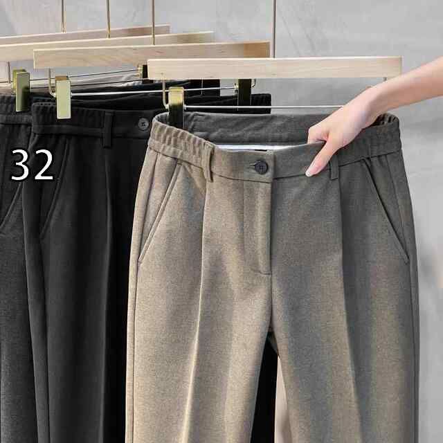 [32]秋冬 メンズ  服 シンプル ファッション オシャレ 大人 かっこいい 大きいサイズ ストリート 紳士服  春秋冬 ズボン ストレート レッグ 九分丈 パンツ ハイエンド ストレッチ ウエスト ビ