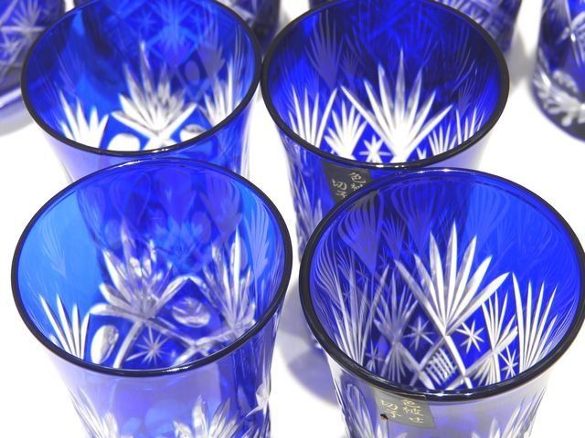 色被せ切子 酒器セット 徳利 グラス まとめて ロックグラス 2 タンブラー 冷酒グラス 4 7 I