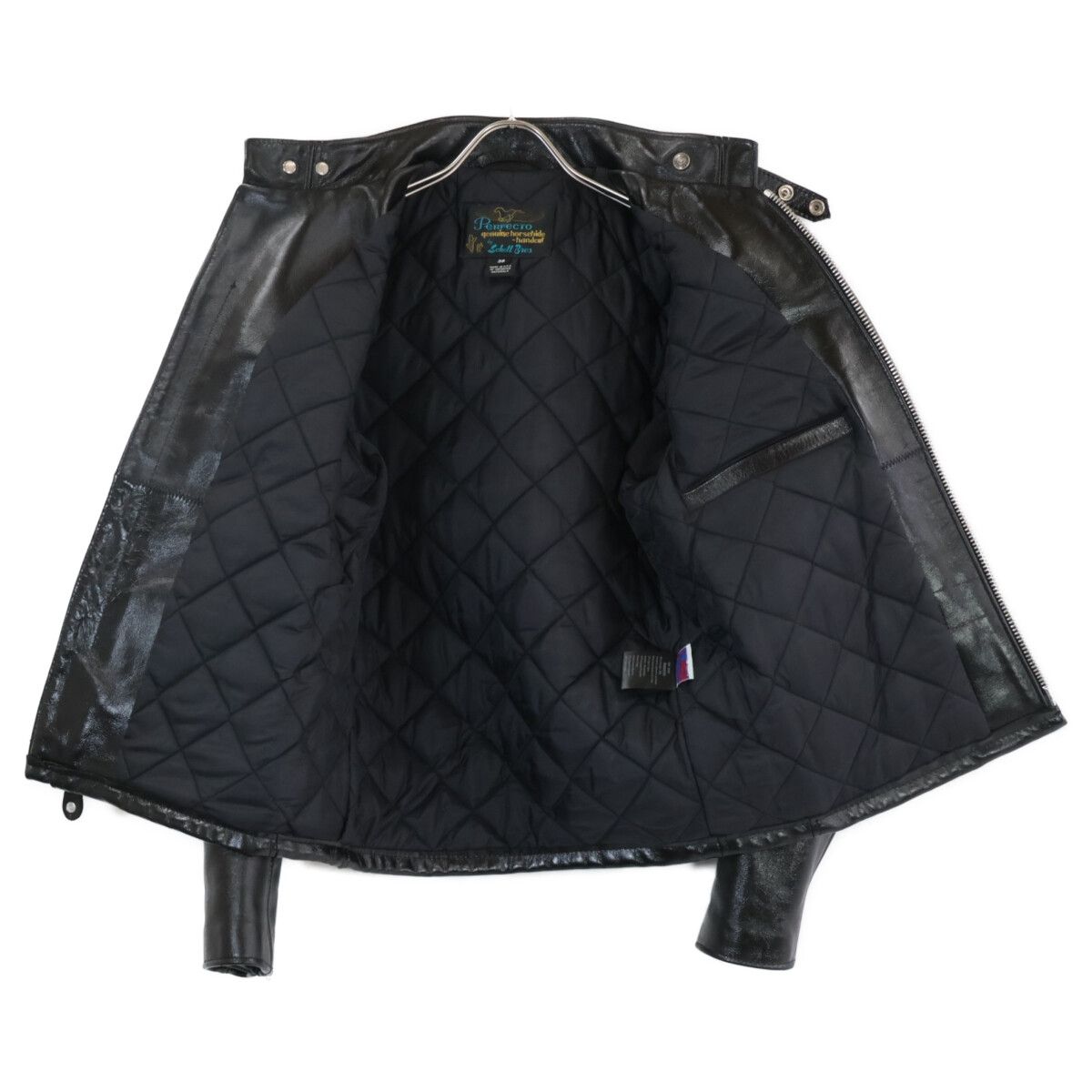 Schott 641 38 ブラック レザー ライダース ボアライナー Schott