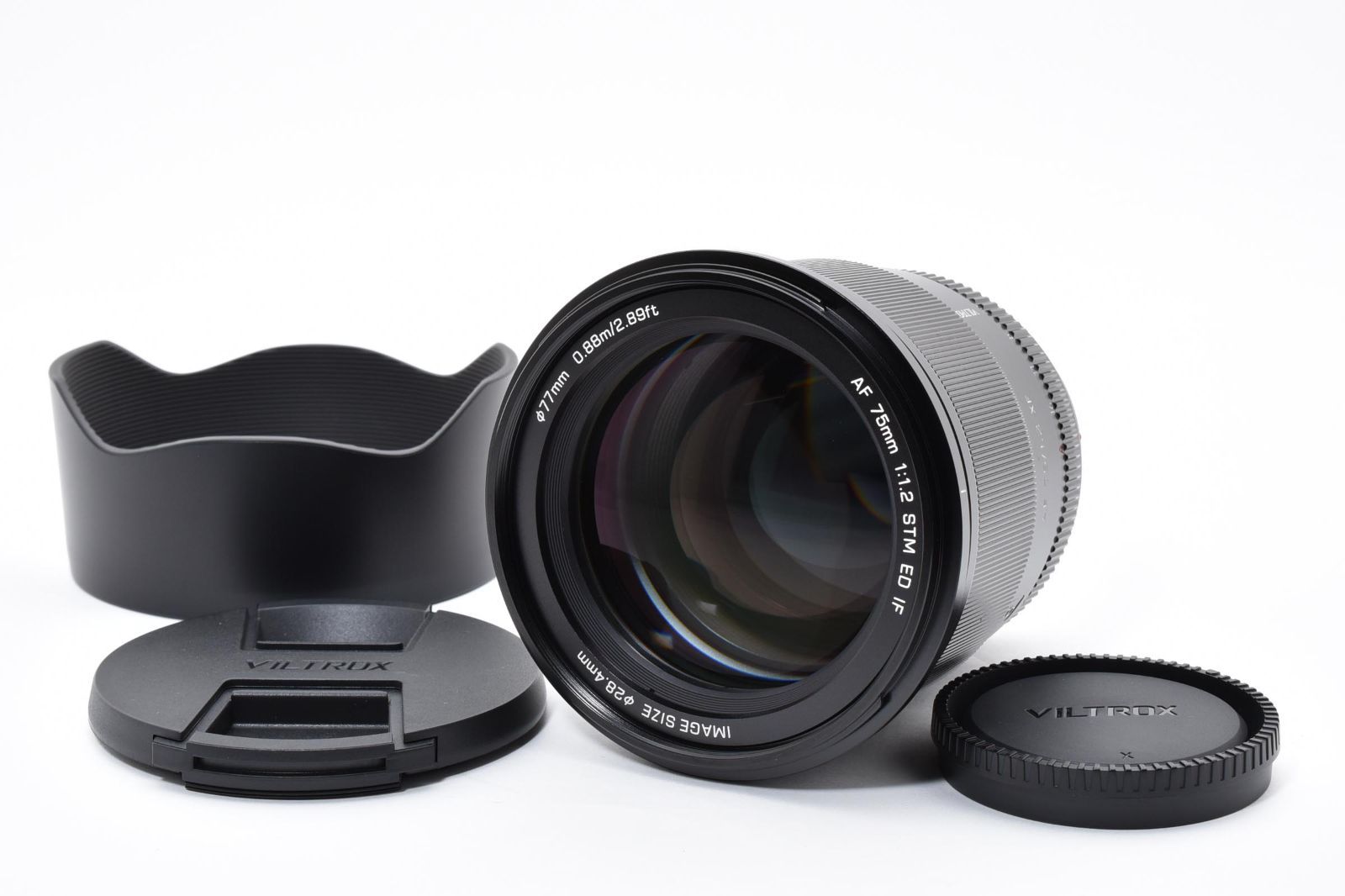 上 ビルトロックス VILTROX AF 75mm F1.2 PRO STM ED IF ブラック フジフイルム FUJIFILM Xマウント用 完動品 05P95A510041