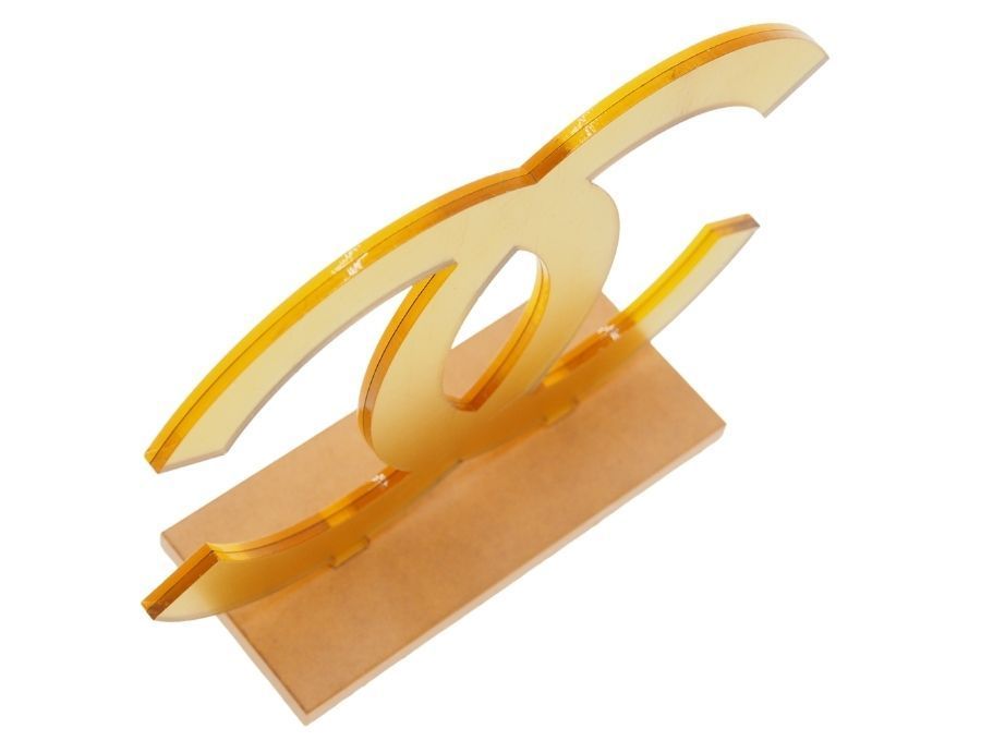 シャネル 店舗ディスプレイ オブジェ 置物 ゴールド ココマーク 台座