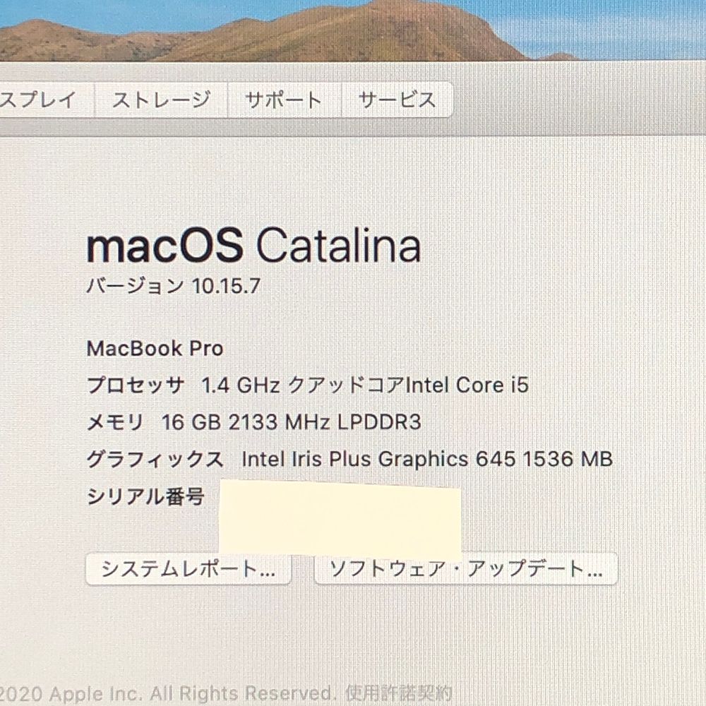 本体のみ Apple MacBook Pro 13インチ 2020 Thunderbolt 3ポートx2 Touch Bar i5 16GB 256GB A2289 EMC3456 MB-251573 351815