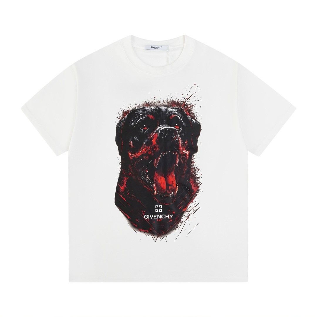 Givenchy ジバンシー24ss クラシック ドッグ ヘッド プリント Tシャツ半袖