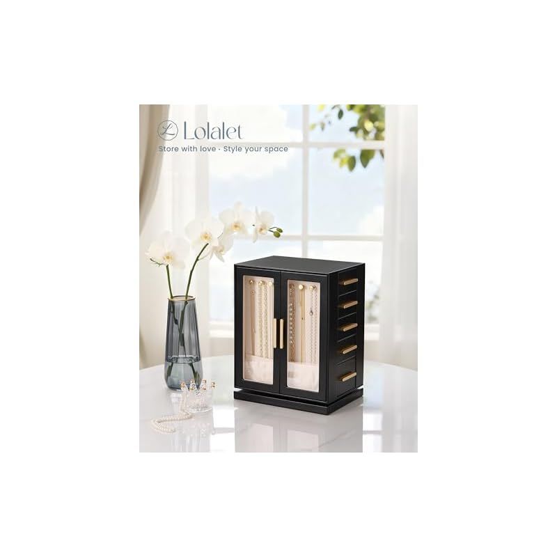 5段引き出し付き縦型ジュエリー収納ケース 女性用