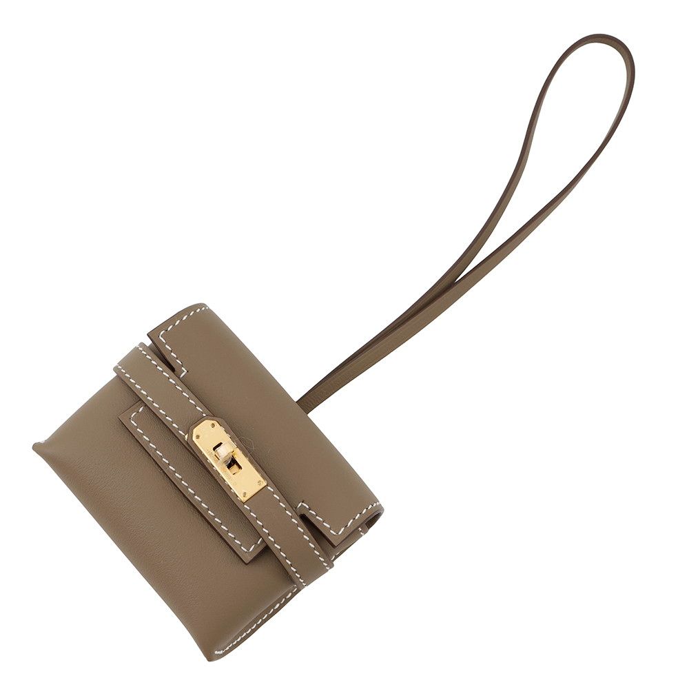 エルメス バッグチャーム ケリー フェスティバル エトゥープ|ゴールド金具 スイフト K刻印