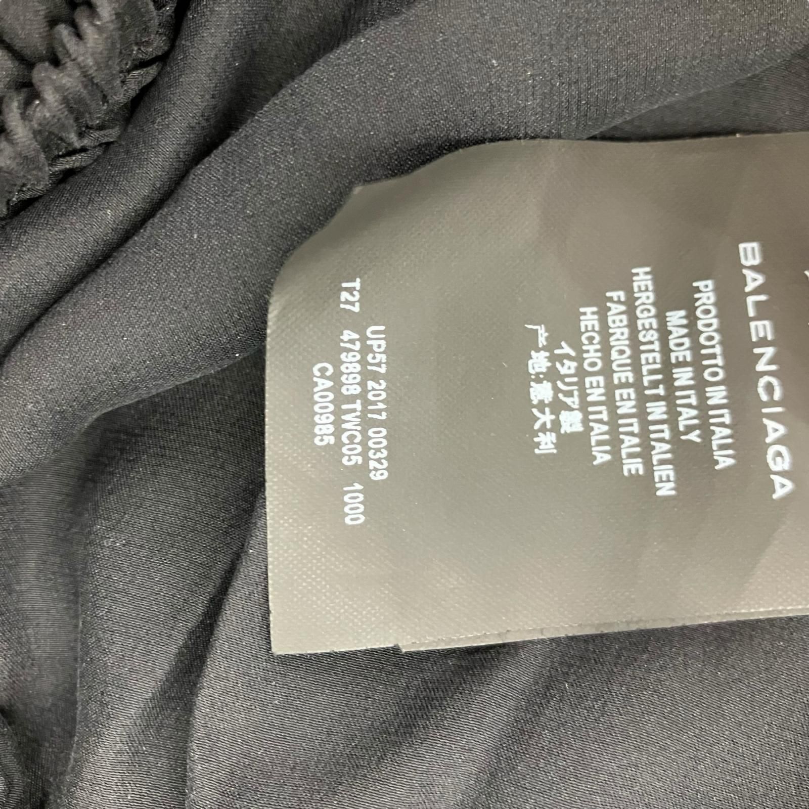 186005 BALENCIAGA バレンシアガ ボウタイブラウス 34 ブラック シルク