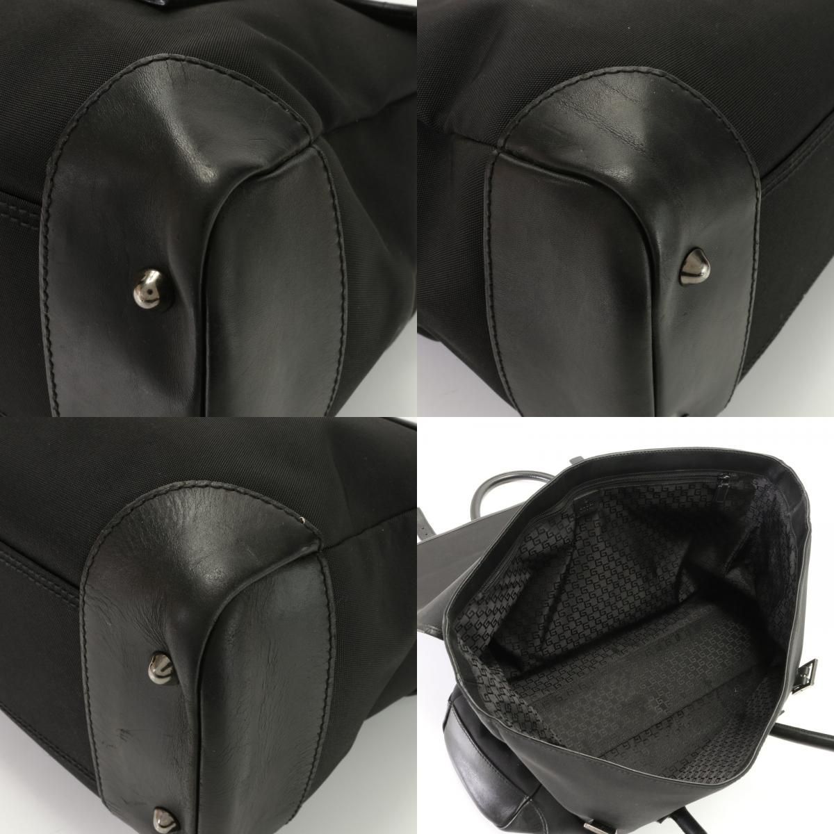 美品 グッチ 108820 レザー ナイロン ビジネス バッグ 書類鞄 ブリーフ