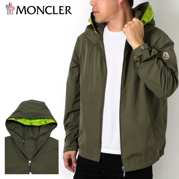 24SS新作 モンクレール MONCLER  メンズ TRAVERSIER ナイロンブルゾン【カーキ】 1A00086 54A91 823/【2024SS】m-outer