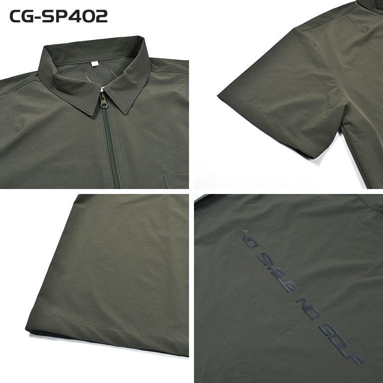 ビッグシルエット半袖ハーフZIPシャツ-ショートパンツゴルフセットアップ CG-SET402C