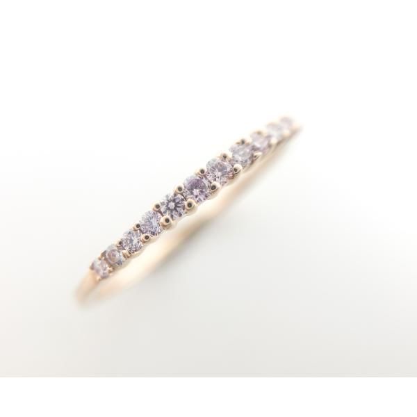 4℃ K18 ピンクゴールド天然ダイヤモンド ハーフエタニティ リング ち*n様 K18 ピンクダイヤモンド ハーフエタニティリング 14号 4
