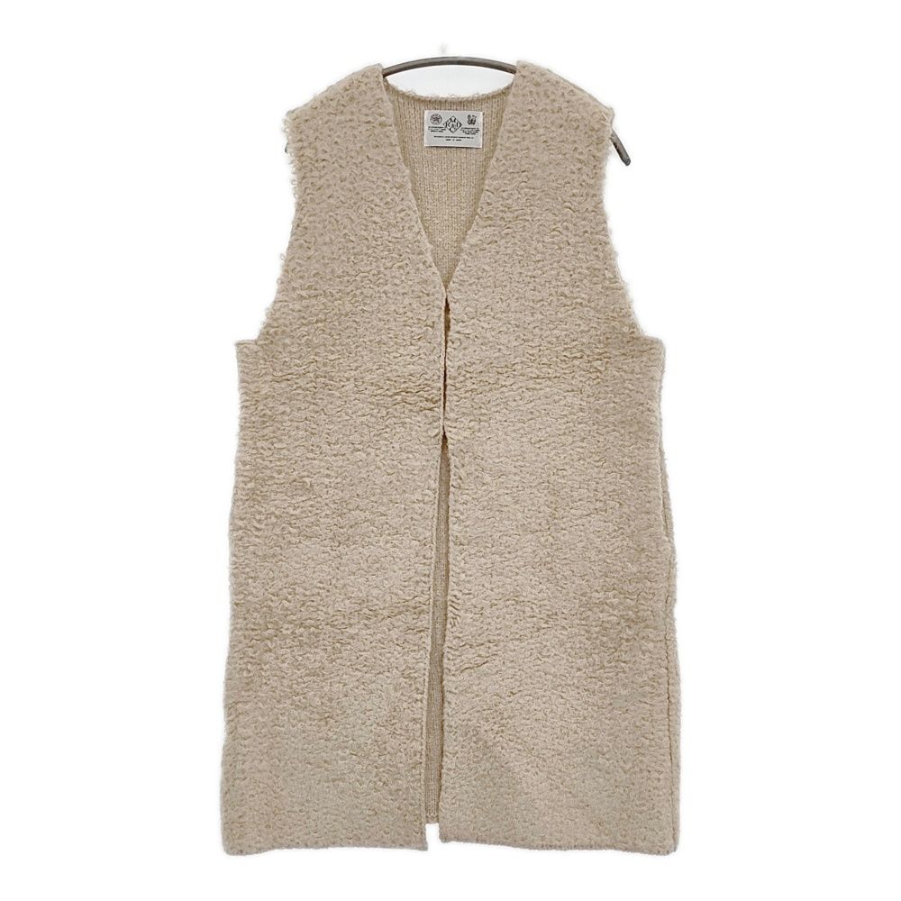 R-D.M.Co- ウールモヘヤ ニットボアベスト ロング ベスト ベージュ レディース オールドマンズテーラー 5-1008T♪