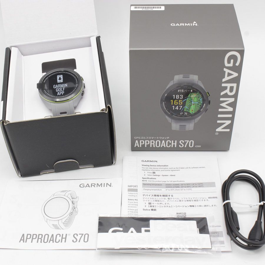 新品】GARMIN Approach S70 42mm Gray 010-02746-21 スマートウォッチ