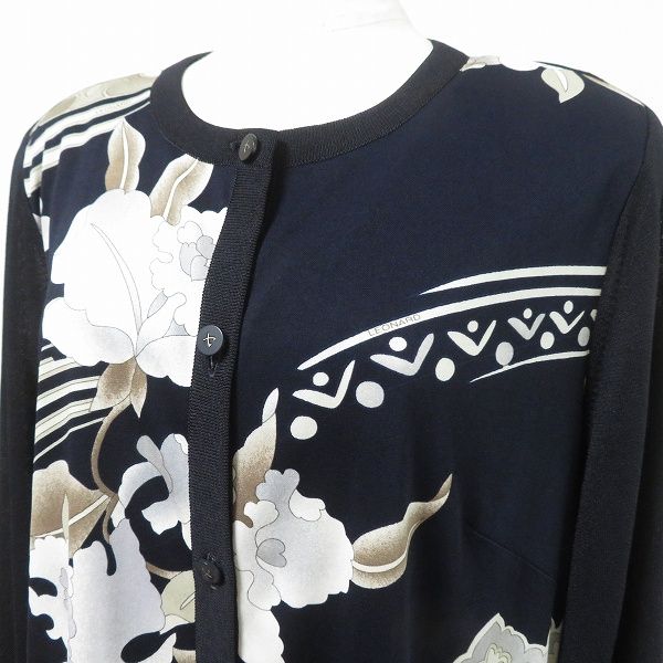#anc レオナール LEONARD カーディガン LL グレー系 柄 大きいサイズ レディース [857370] 中古レオナール LEONARD Fashion カーディガン ジャケット ノー
