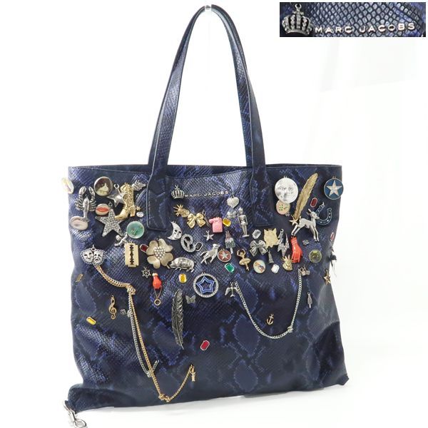 マークジェイコブス　ウィングマン トートバッグ 　パイソン型押レザー 　チャーム MARC JACOBS ウィングマン トートバッグ M0008780 パイソン型押レザー