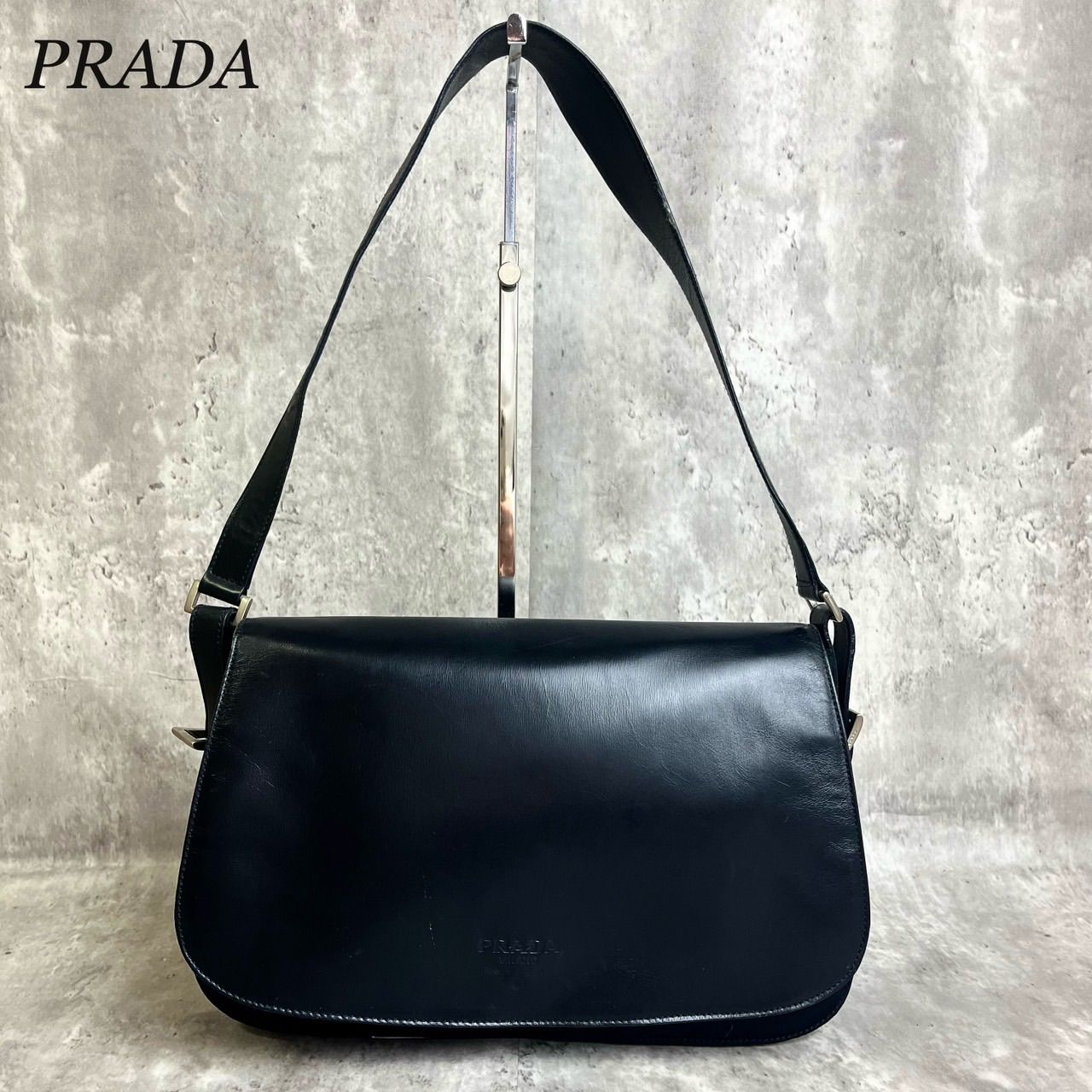 ✨良品✨ PRADA プラダ ショルダーバッグ トートバッグ フラップ ロゴ ...