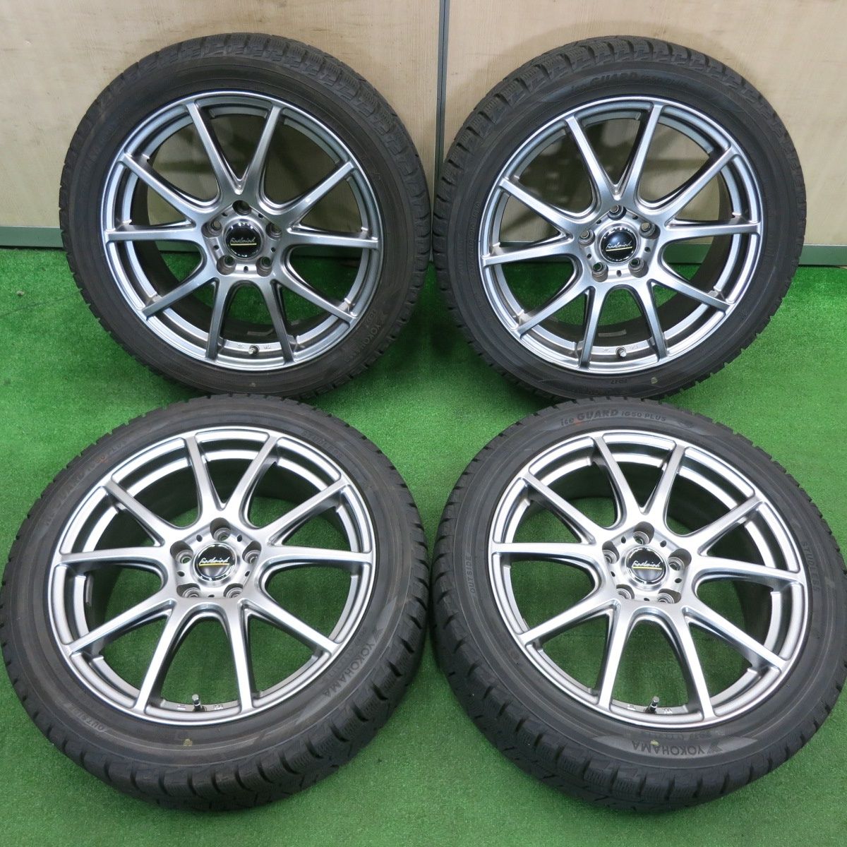 [送料無料] バリ溝！キレイ！9.5分スタッドレス Final mind 225/45R18 ヨコハマ アイスガード iG50 プラス ファイナルマインド 18インチ PCD114.3/5H4120606TNス