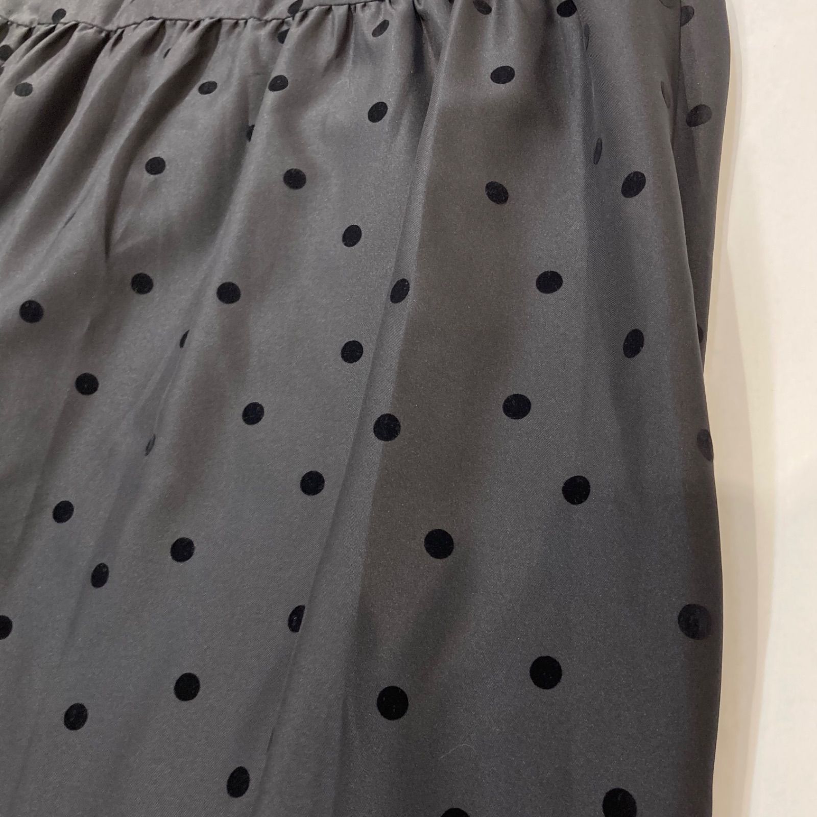 新品✨ドレステリア 【洗える】フロッキードットタフタスカート 日本製