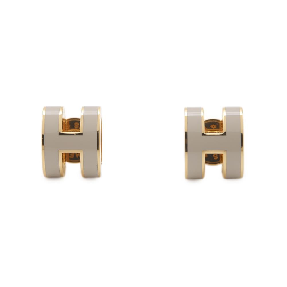 エルメス ピアス ミニ ポップアッシュ マロングラッセ|ゴールド金具 Hモチーフ HERMES Pop H ポップH