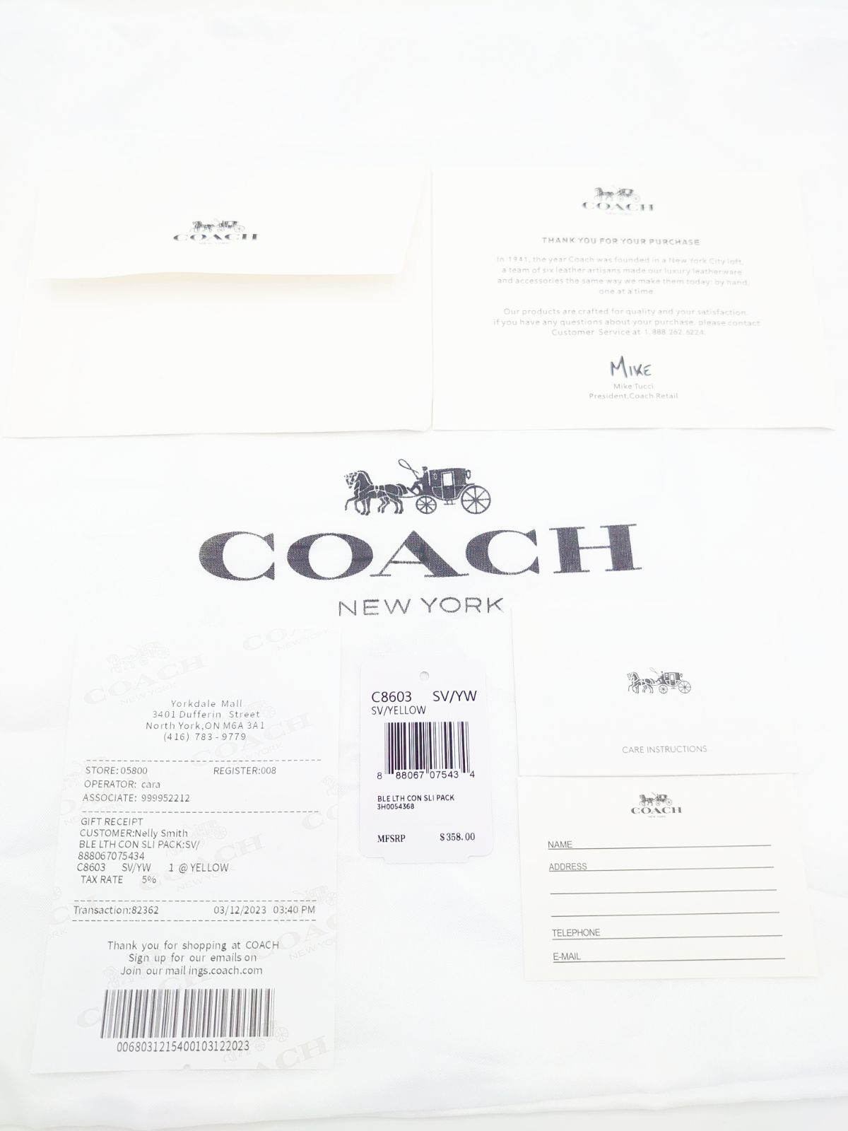 COACH ミニバッグ リュック イエロー - メルカリ