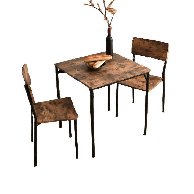 四角ダイニングテーブル3点セット - シンプルでスタイリッシュな