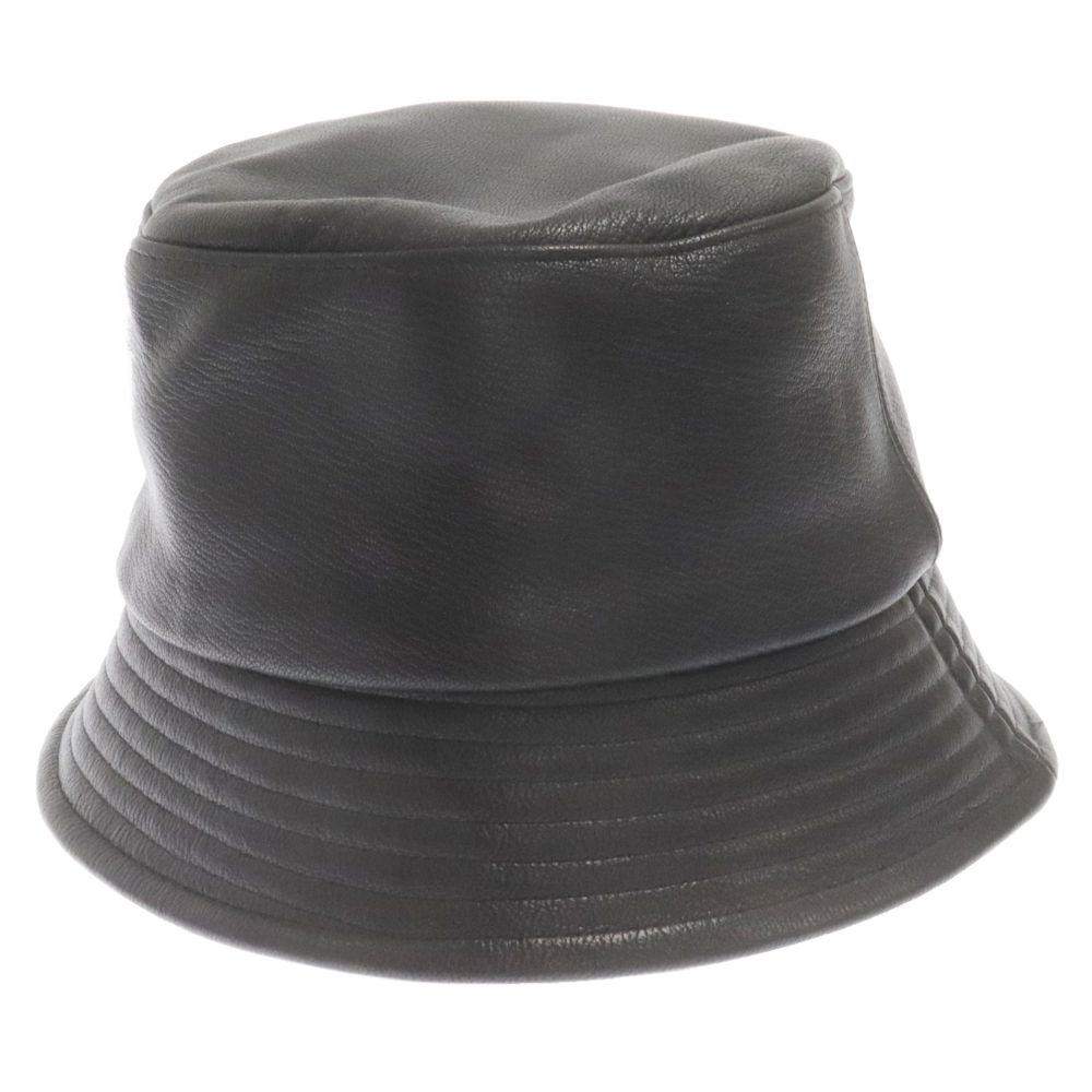 KIJIMA TAKAYUKI 23AW レザーバケットハット ブラック