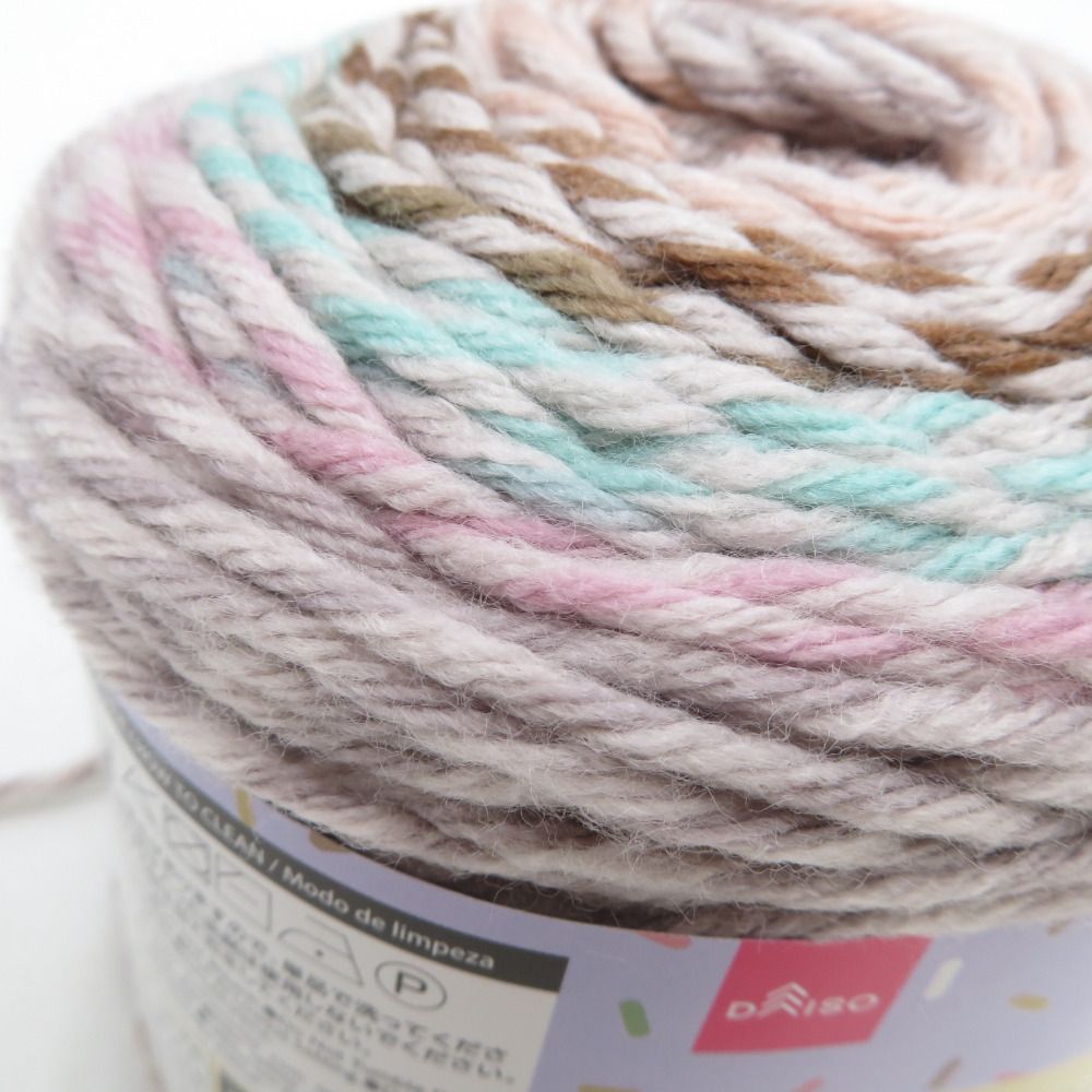 ミックスケーク　8玉+72g　ペールピンク　ダイソー毛糸　グラデーション DAISO ダイソー 毛糸 ミックスケーク 8玉セット ペールピンク マカロン