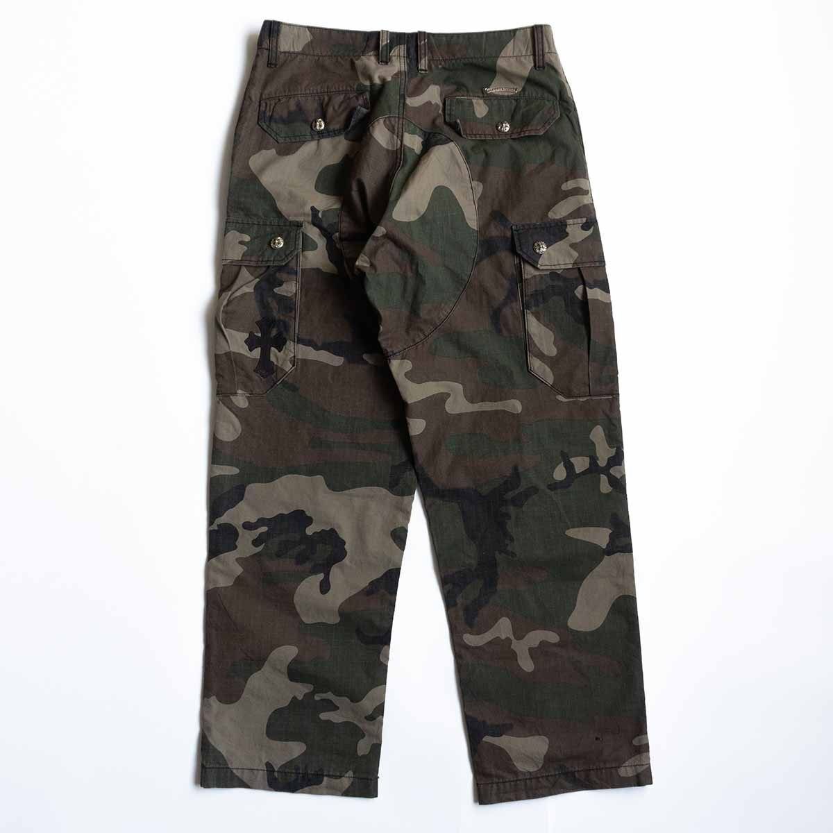 最高級】CHROME HEARTS【CAMO CARGO PANTS】33 クロスパッチ付き